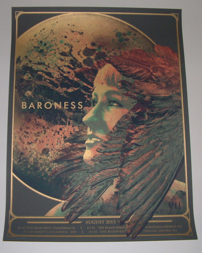 Wes Winship Baroness Poster VII 2013 Tour Artist Edition S/N