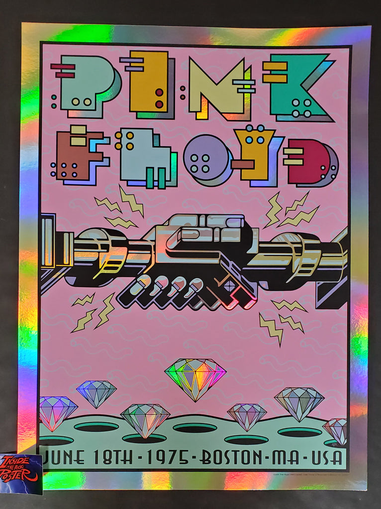 Frank Kozik Pink Floyd Boston Poster Rainbow Foil Variant 1975